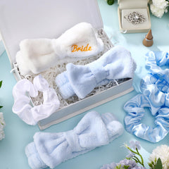 Wavwavw scrunchie mariée blanc argenté, finition chic et délicate.