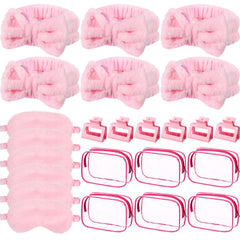 Bandes spa Wavyknot rose, maintien doux pendant les soins.
