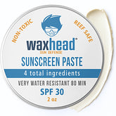 Waxhead oxyde de zinc indice UV 30 protège le visage et le nez avec une barrière minérale visible.