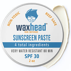 Waxhead oxyde de zinc indice UV 30 protège le visage et le nez avec une barrière minérale visible.