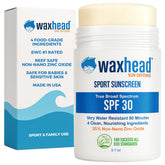 Waxhead Stick zinc oxide visage: couche blanche visible pour une couverture précise.