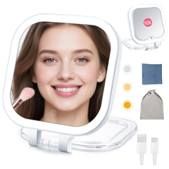 Miroir Wayleeos maquillage voyage avec lumière pour retouches rapides