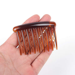 WBCBEC peigne latéral en plastique tortue brun profond, fixation stable.