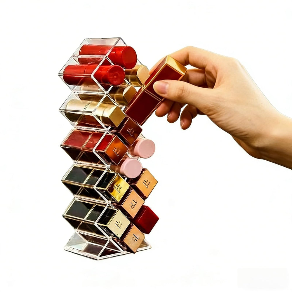 WECHENG organisateur rouge à lèvres en acrylique format poisson, clair et pratique.