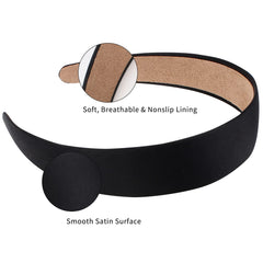 Les bandeaux Wecoe noir satin offrent un intérieur doux et un confort durable.