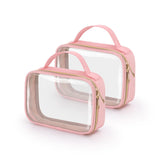 Wedama ensemble de deux sacs de toilette transparents, idéal pour l'organisation en voyage.