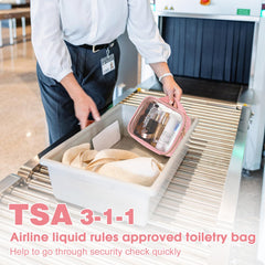Wedama sacs cosmetiques avec double zip, ouverture a 180°, acces rapide.