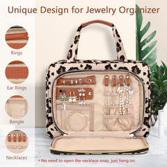 Wedama trousse toilette avec compartiment bijoux intérieur pour organiser bagues et bracelets.