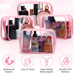 Etui zippé en PVC transparent Weewooday, robuste et pratique.