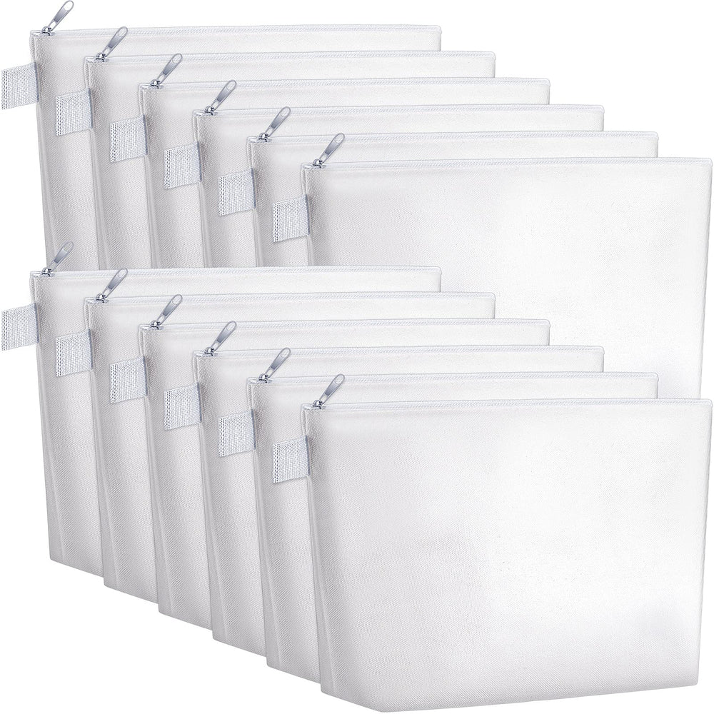 Weewooday pochette cosmétique en toile blanche avec poignée basse, pratique pour voyager