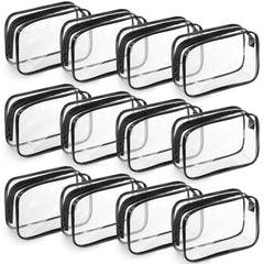Weewooday sacs maquillage transparents montrant le contenu pour repérer rapidement vos produits.