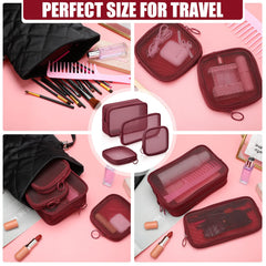 Weewooday trousse-organisation-cosmetique-filet-mesh rangement clair pour tout accessoire.