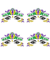 Wehhbtye autocollants bijoux yeux Mardi Gras ensemble: éclat éphémère pour maquillage festif.