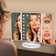 Miroir WEILY avec agrandissement 1x-2x-3x pour les détails des yeux.