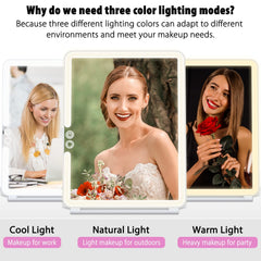 Miroir WEILY éclairage triple couleur pour jour et nuit.