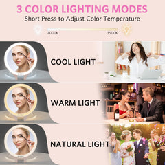 Éclairage WEILY en 3 couleurs pour différents contextes de maquillage.