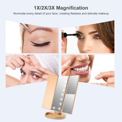 WEILY miroir-maquillage 2x 3x grossissements pour les détails fins.