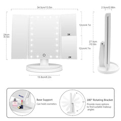 WEILY miroir-pli-tri-portable facilite transport et rangement lors de déplacements.