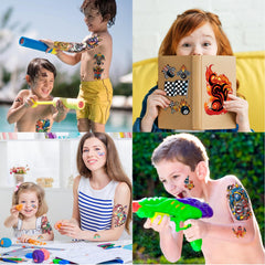 Weipbwor tatouages temporaires – dinosaure amusant pour les jeux et déguisements.
