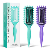 Brosse Weldilgit duo pour boucles definies, démêlage en douceur avec poils de sanglier