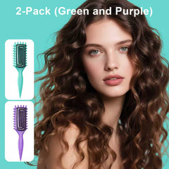 Brosse Weldilgit démêlante pour boucles ondulées, dents larges favorisant le coiffage fluide