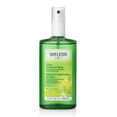 Weleda Déodorant Citronné, bouteille en verre, fraîcheur naturelle durable.