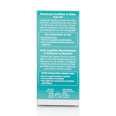 Weleda huile cheveux romarin — application sur cheveux mouillés facilite le coiffage