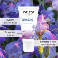 Weleda Iris Crème Nuit texture-nourrissante, soin apaisant en soirée
