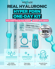 Wellage Hyper PDRN : rituel hydratation en 3 étapes pour peau lumineuse.