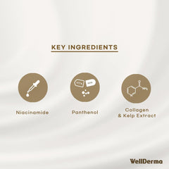 Wellderma collagen water 850,294ppm provides refreshing hydration on the skin.