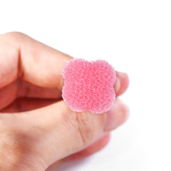 Wellgler éponge buccale rose, nettoyage en douceur pour bouche et gencives.