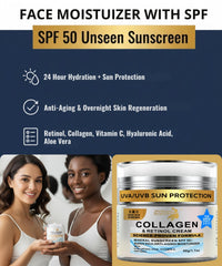 Application sur le visage avec Wellness Heavens Crème Visage SPF50 pour un teint lumineux.