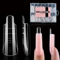 Formes polygel carré sculpté Wellquinn pour une couverture complète et précision.