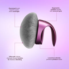Brosse WendMart Kabuki pour fond de teint corps, couvrance homogène.