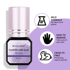 Colle Wendy Lashes étanche, résistance à l'eau après séchage pour un look durable.