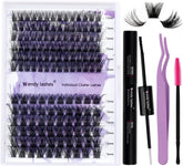 Kit Wendy Lashes clusters cils à domicile pour pose rapide et naturelle.