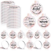 Miroir Wenqik de poche inspirant rose clair, idéal pour retouches rapides en déplacement