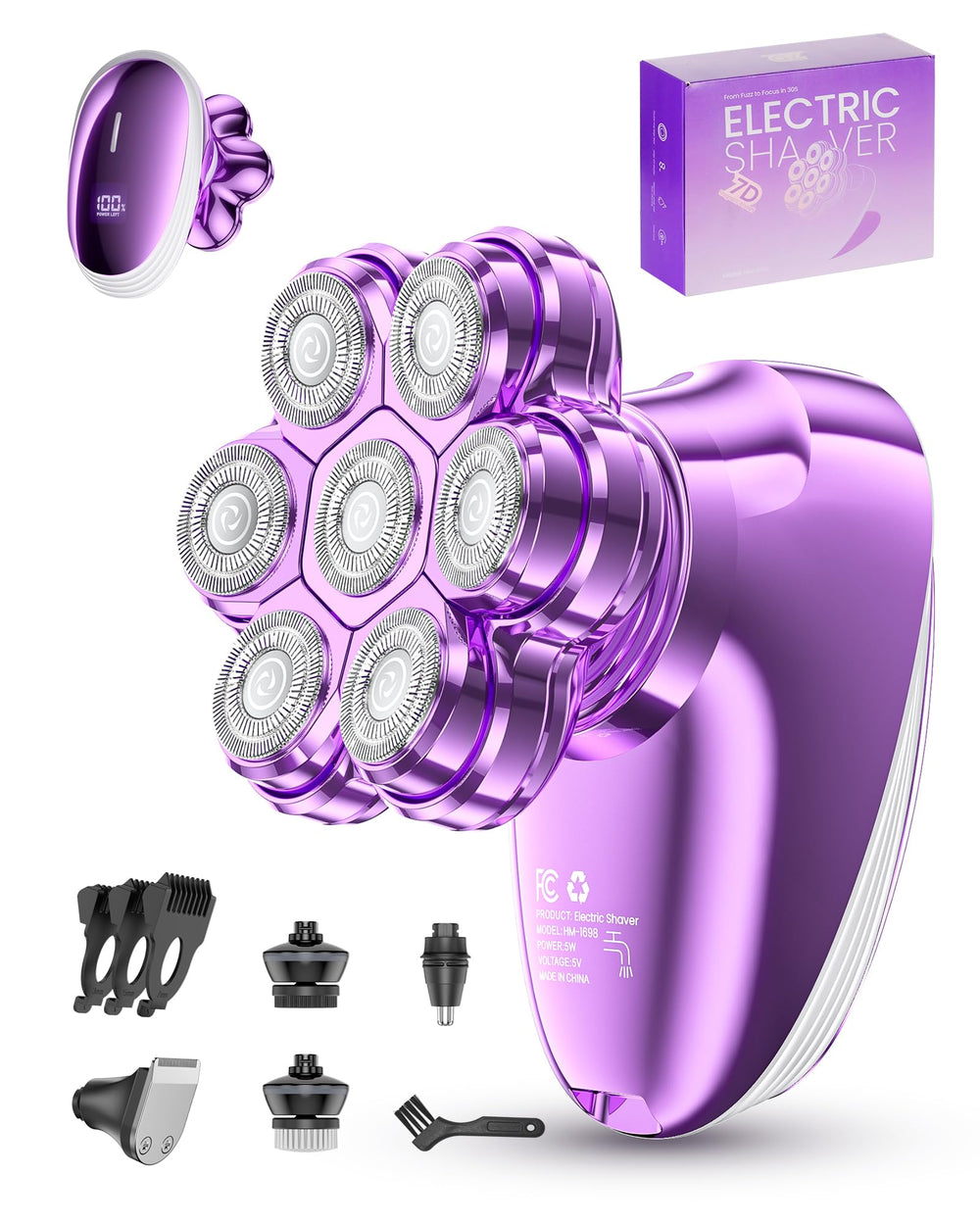 WEQOEE rasoir électrique femme 5-en-1 pour un grooming précis