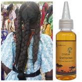 Huile d'Éveil du Cuir Chevelu d'Afrique de l'Ouest — bouteille prête à l'emploi pour nourrir les racines.