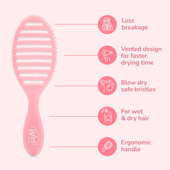 Wet Brush Speed Dry démêlage rapide rose sans tiraillement