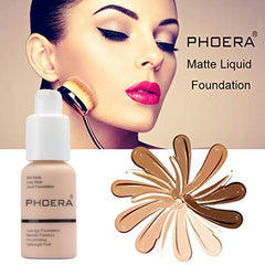 PHOERA Foundation de la marque WFWJ, bouteille Pêche chaude, nuance chaude adaptée.