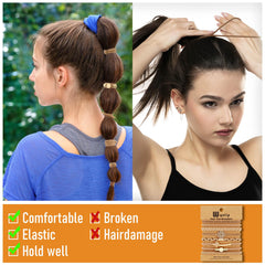 Wgniip Bracelet cheveux café clair torsade — maintien chic sans tiraillements