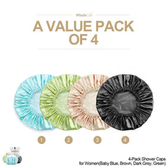 WhaleLife chapeau douche elasticité fine, ajuste confortablement sans serrer