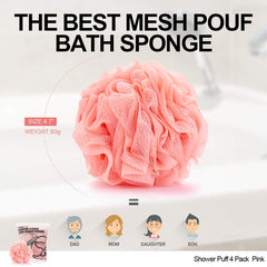 WhaleLife éponge Loofah rose - utilisation familiale simple et pratique.