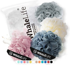 WhaleLife éponge Loofah rose pour une mousse riche et douce.