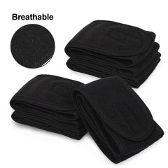 Whaline bandeau absorption transpiration terry noir, idéal pour le sport.
