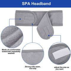 Bandeau Whaline-douche-sport-gris garde les cheveux hors du visage