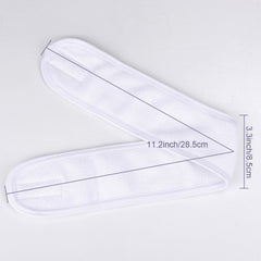 Whaline bandeau spa maquillage réutilisable en éponge blanc pour préparation beauté