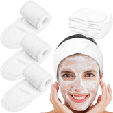 Whaline bandeau spa visage en éponge blanc pour garder les cheveux hors du visage