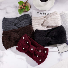 Whaline bandeau tricot gris foncé, coupe large et confortable